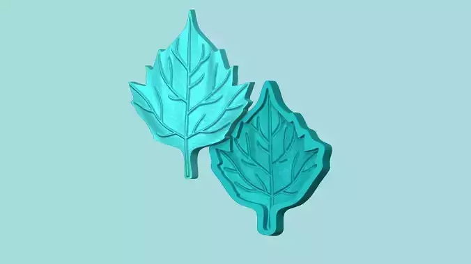 Sunflower Leaf 02 - Silicone Mold Maker - Template 3D print model