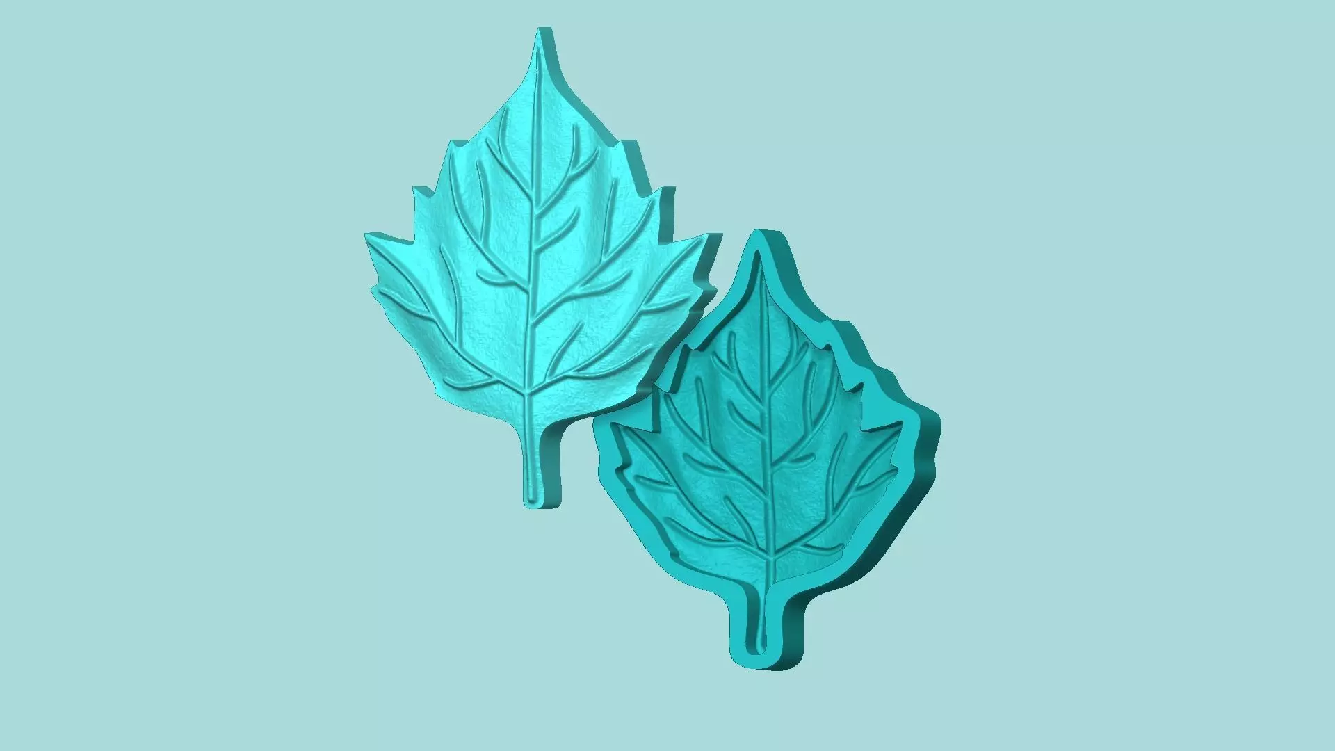 Sunflower Leaf 02 - Silicone Mold Maker - Template 3D print model_0