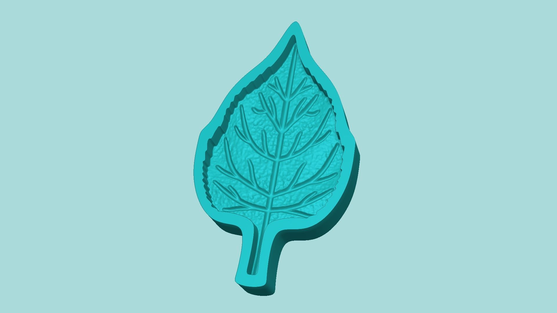 Sunflower Leaf 01 - Silicone Mold Maker - Template 3D print model_4