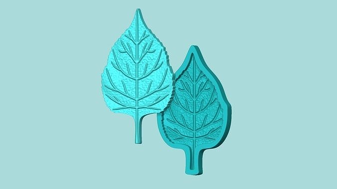 Sunflower Leaf 01 - Silicone Mold Maker - Template 3D print model