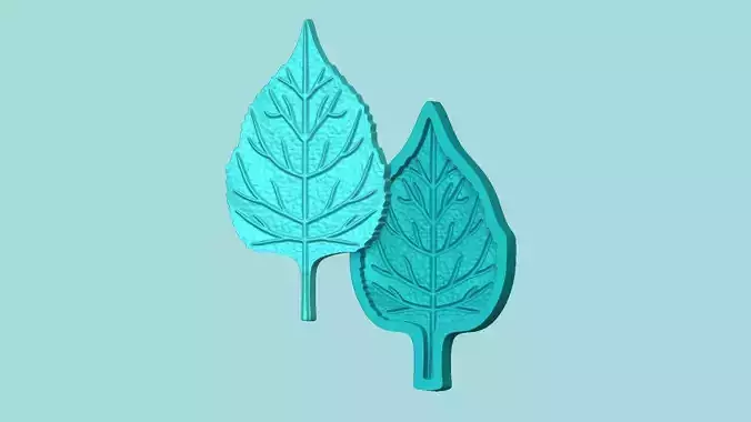 Sunflower Leaf 01 - Silicone Mold Maker - Template 3D print model