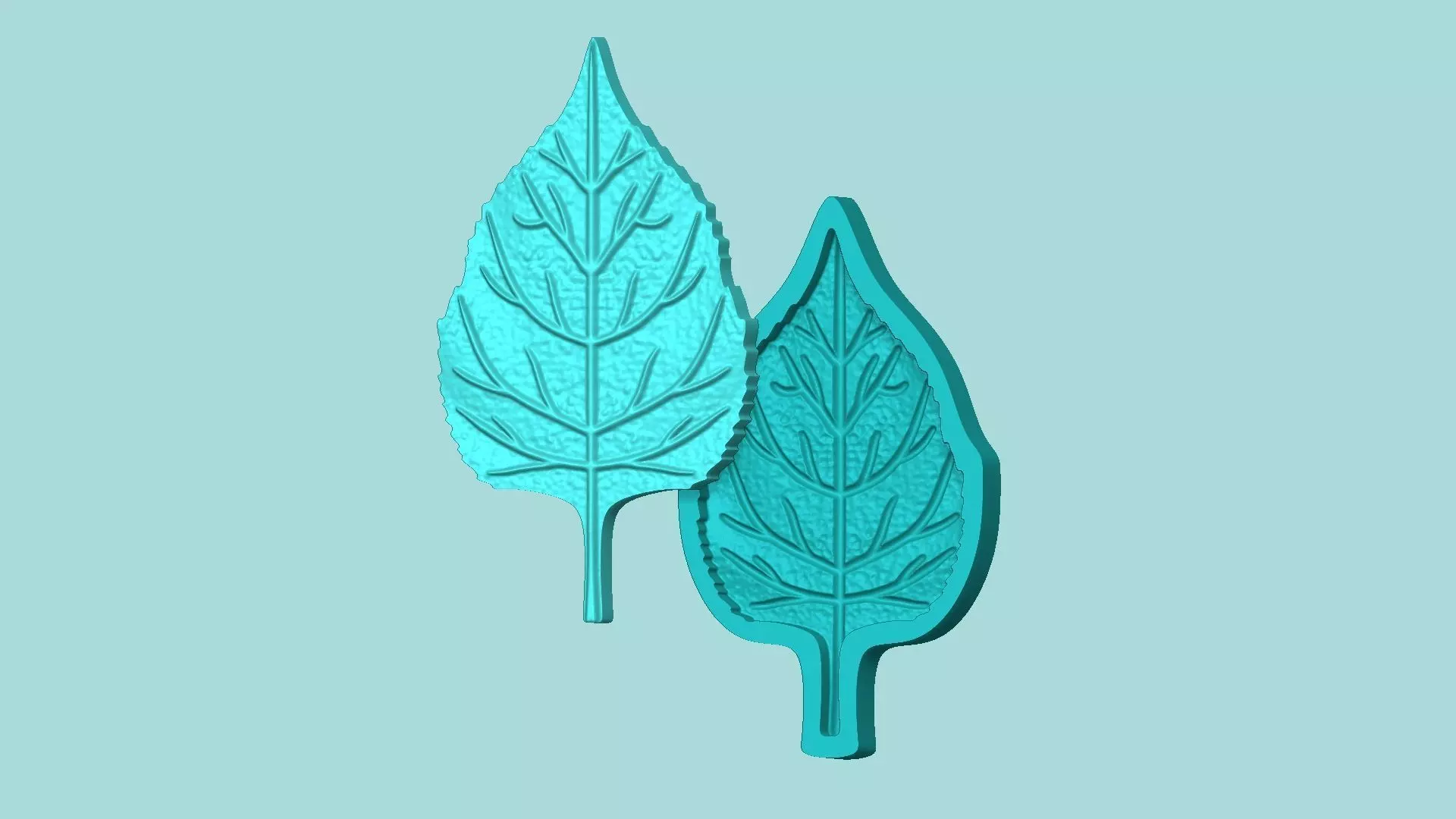 Sunflower Leaf 01 - Silicone Mold Maker - Template 3D print model_0