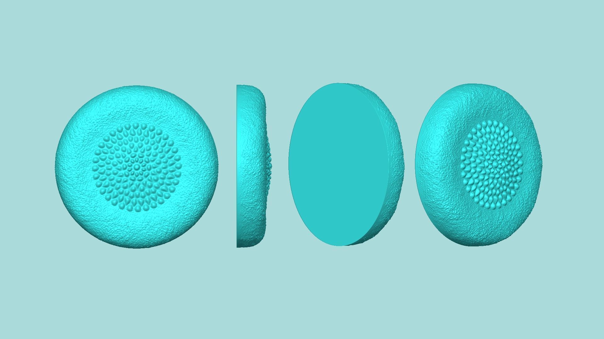 Sunflower Center 07 - Silicone Mold Maker - Template 3D print model_8