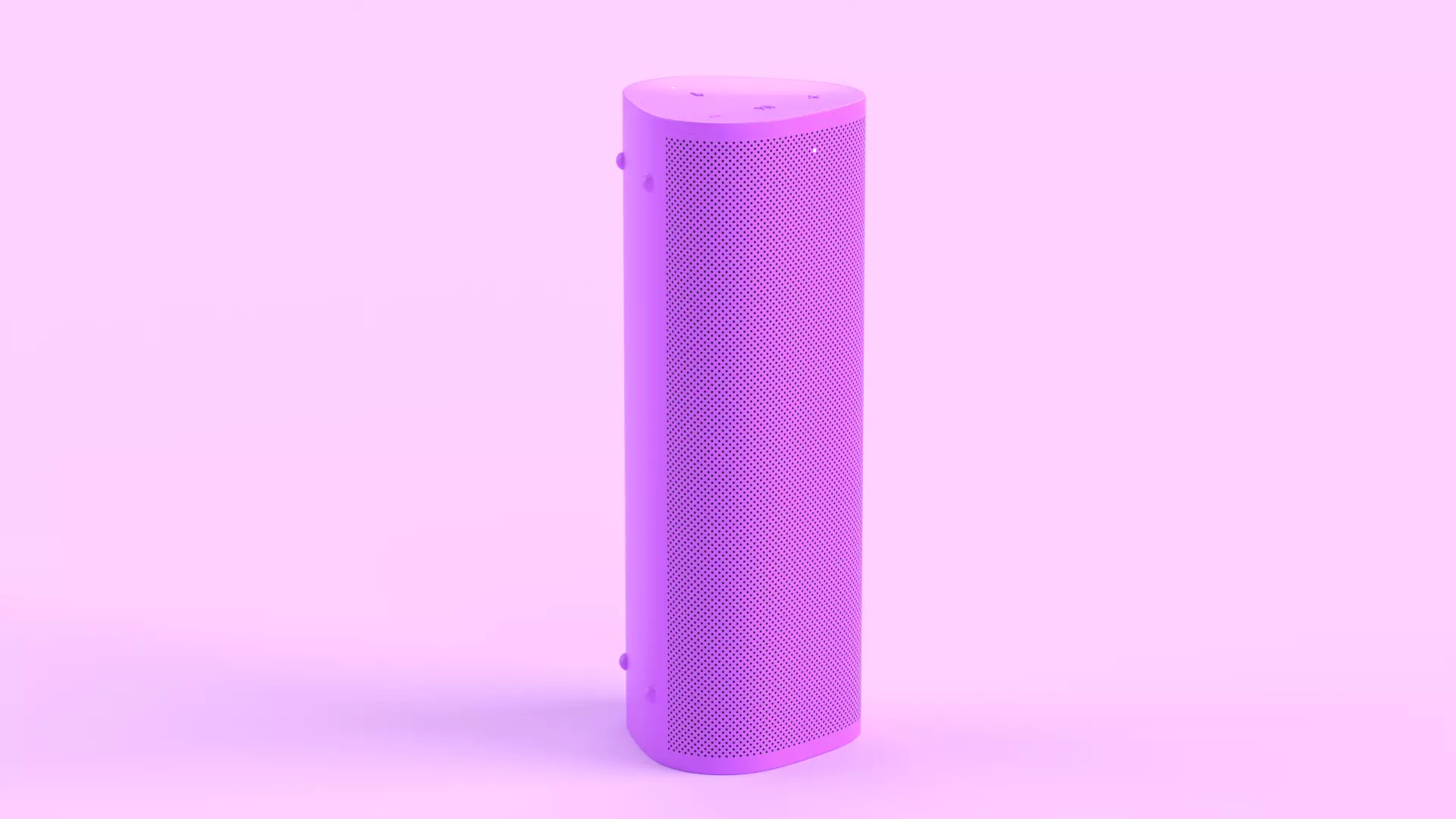 Ultra Portable Smart Speaker Purple Low-poly 3D model_0
