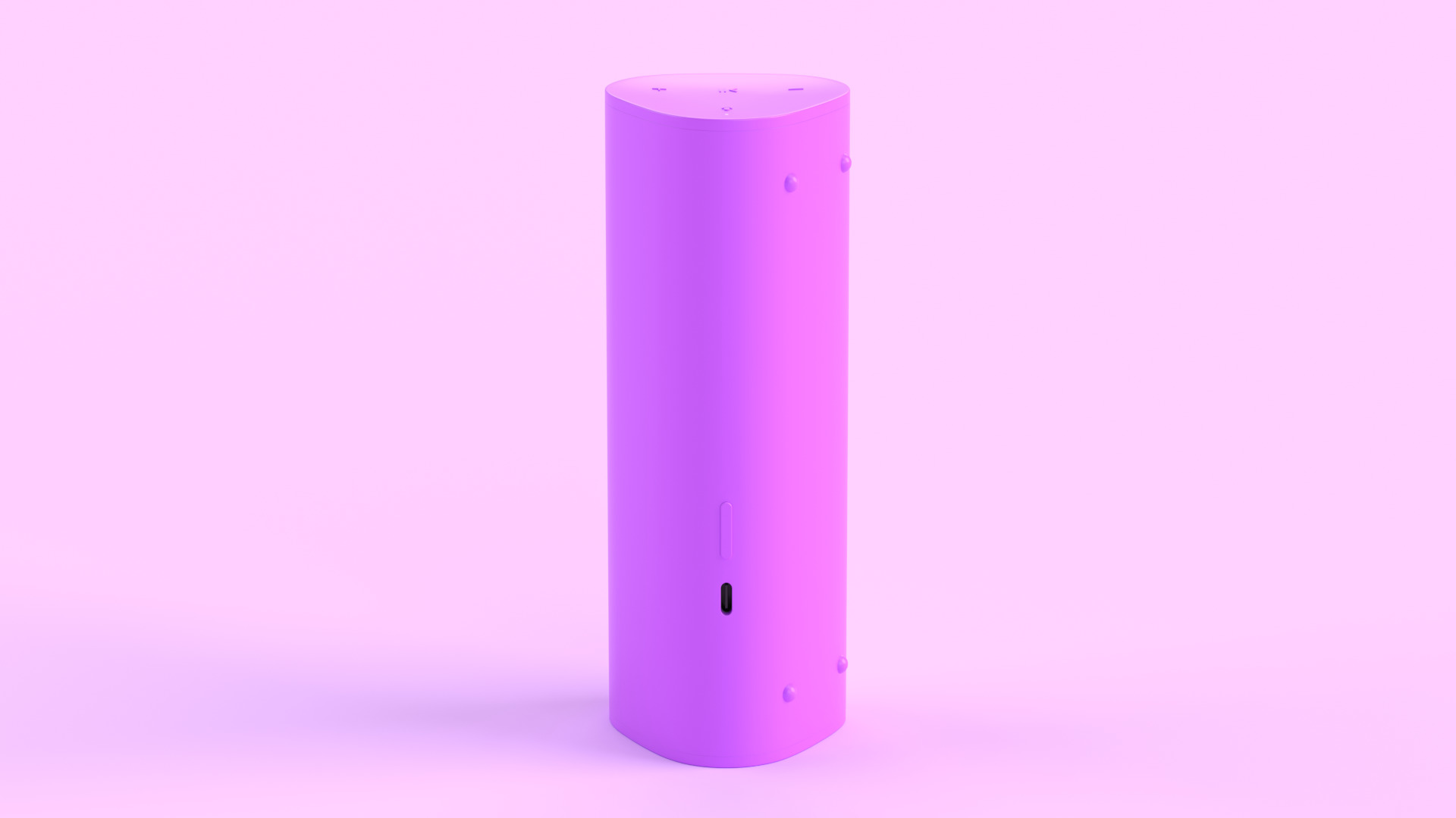 Ultra Portable Smart Speaker Purple Low-poly 3D model_3