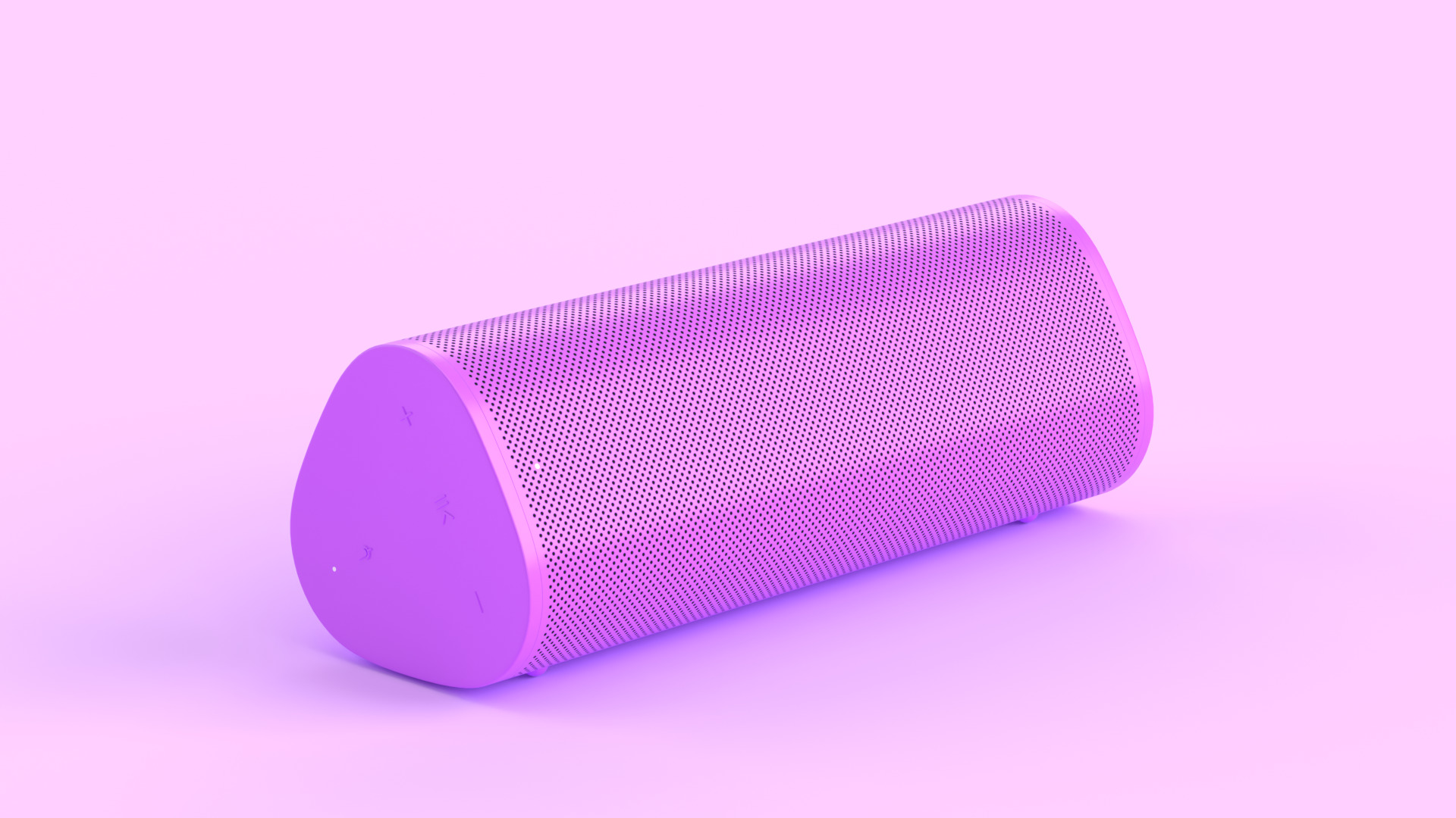 Ultra Portable Smart Speaker Purple Low-poly 3D model_4