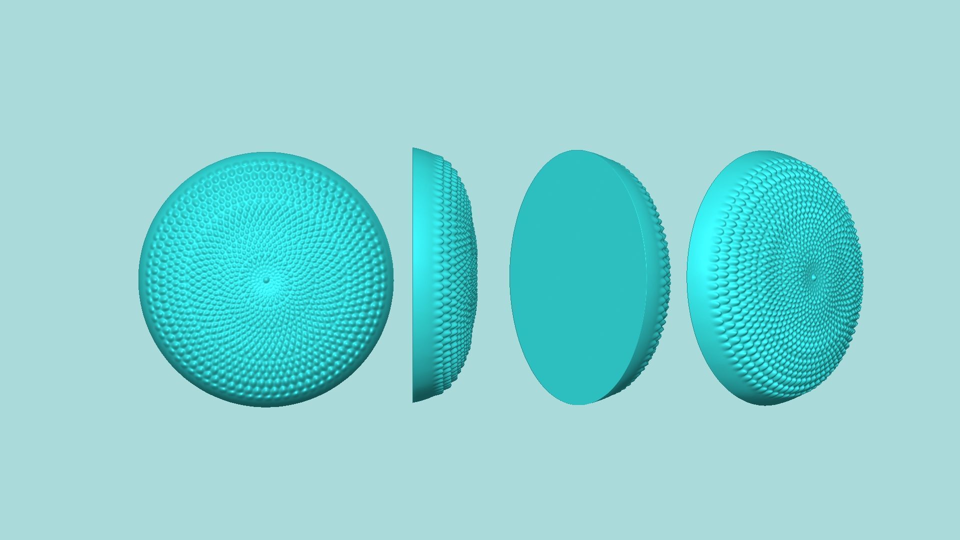 Sunflower Center 05 - Silicone Mold Maker - Template 3D print model_8