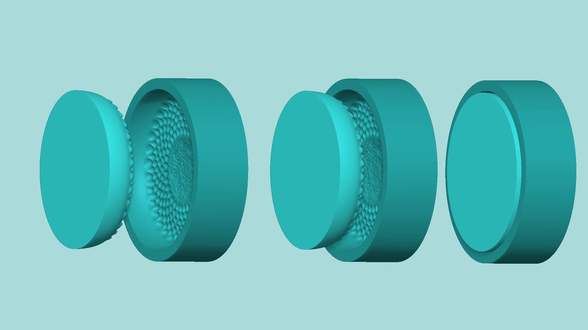Sunflower Center 04 - Silicone Mold Maker - Template 3D print model_7
