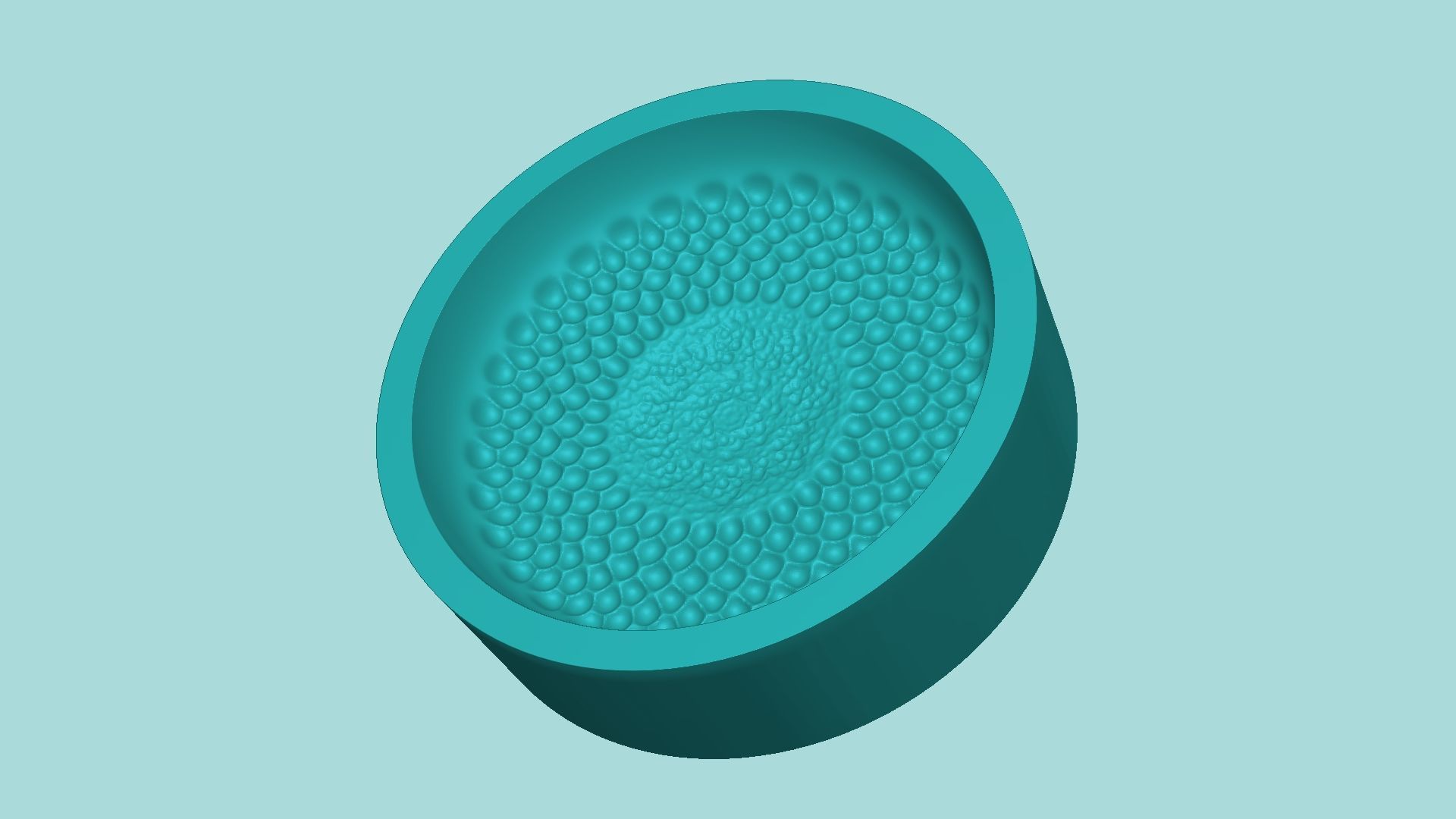 Sunflower Center 04 - Silicone Mold Maker - Template 3D print model_4