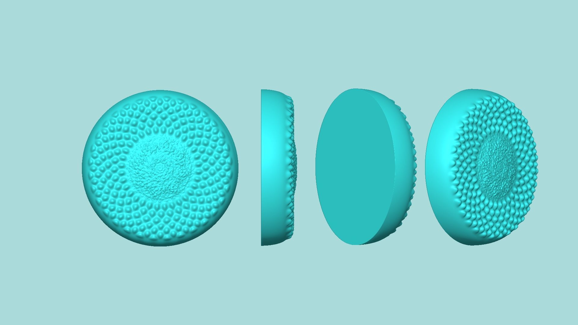 Sunflower Center 04 - Silicone Mold Maker - Template 3D print model_8