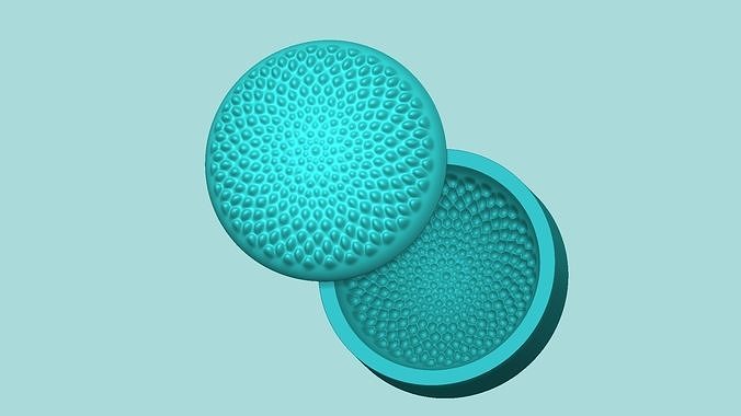 Sunflower Center 03 - Silicone Mold Maker - Template 3D print model