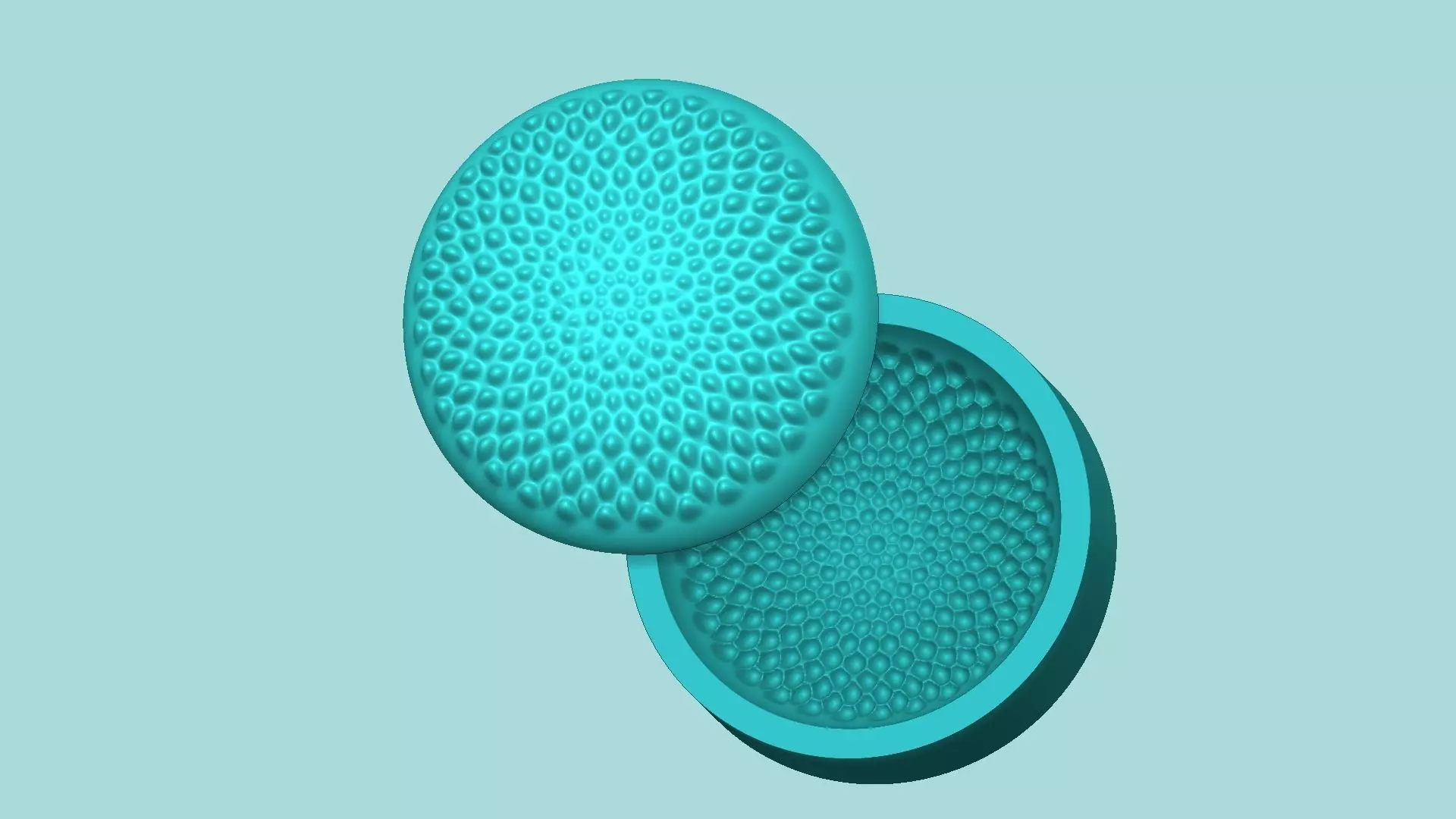 Sunflower Center 03 - Silicone Mold Maker - Template 3D print model_0