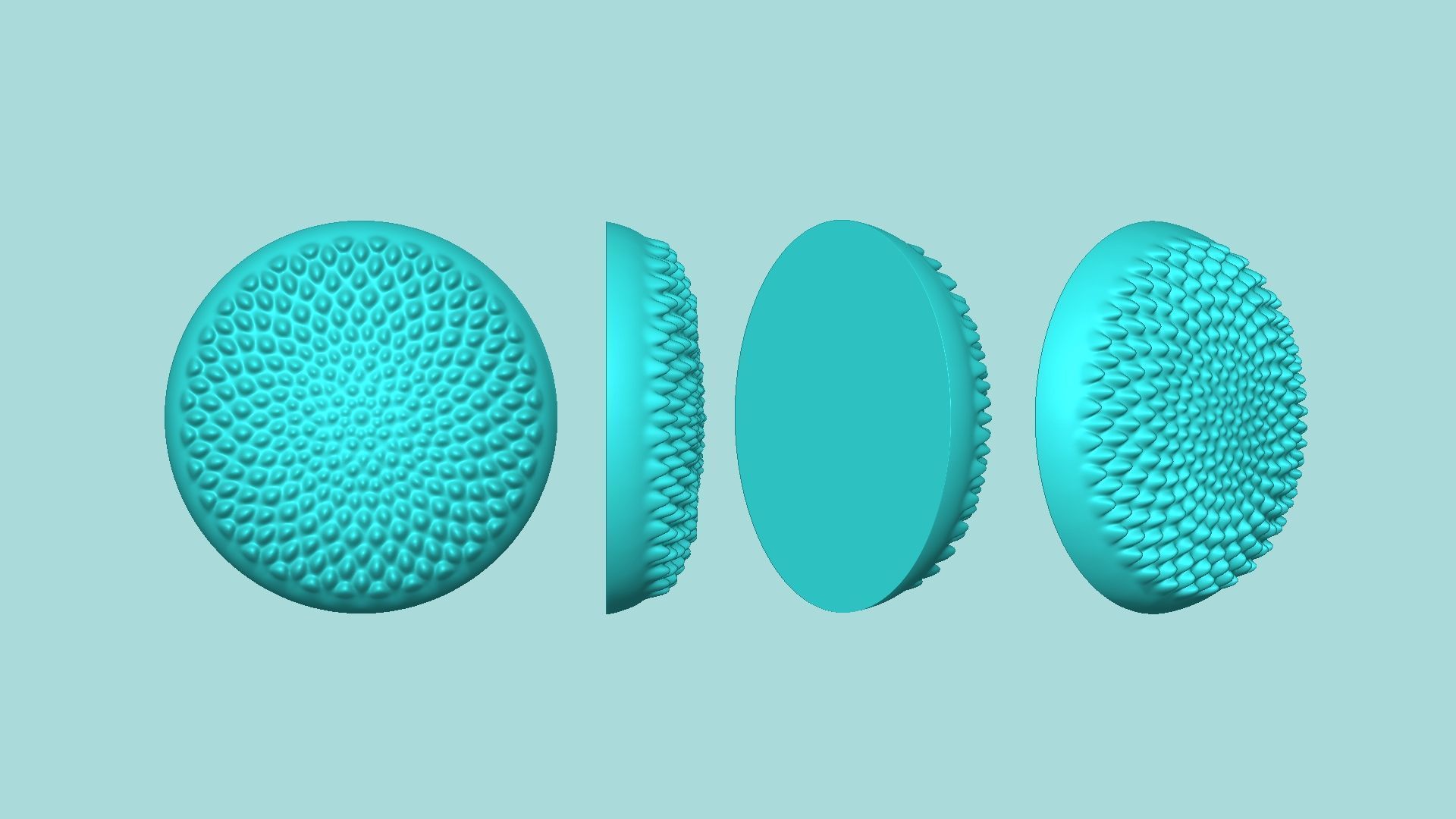 Sunflower Center 03 - Silicone Mold Maker - Template 3D print model_8