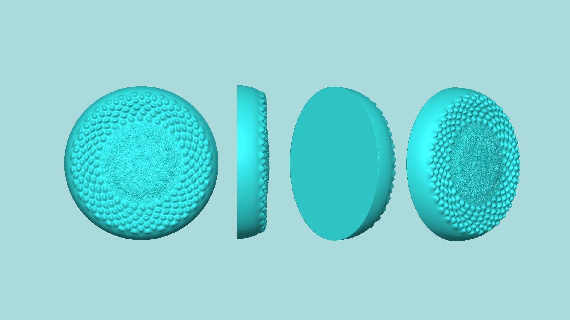 Sunflower Center 02 - Silicone Mold Maker - Template 3D print model_8