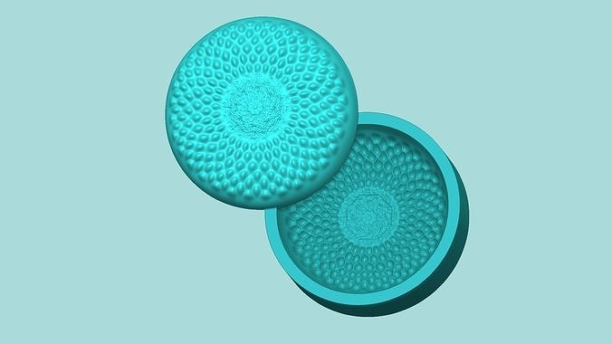 Sunflower Center 01 - Silicone Mold Maker - Template 3D print model