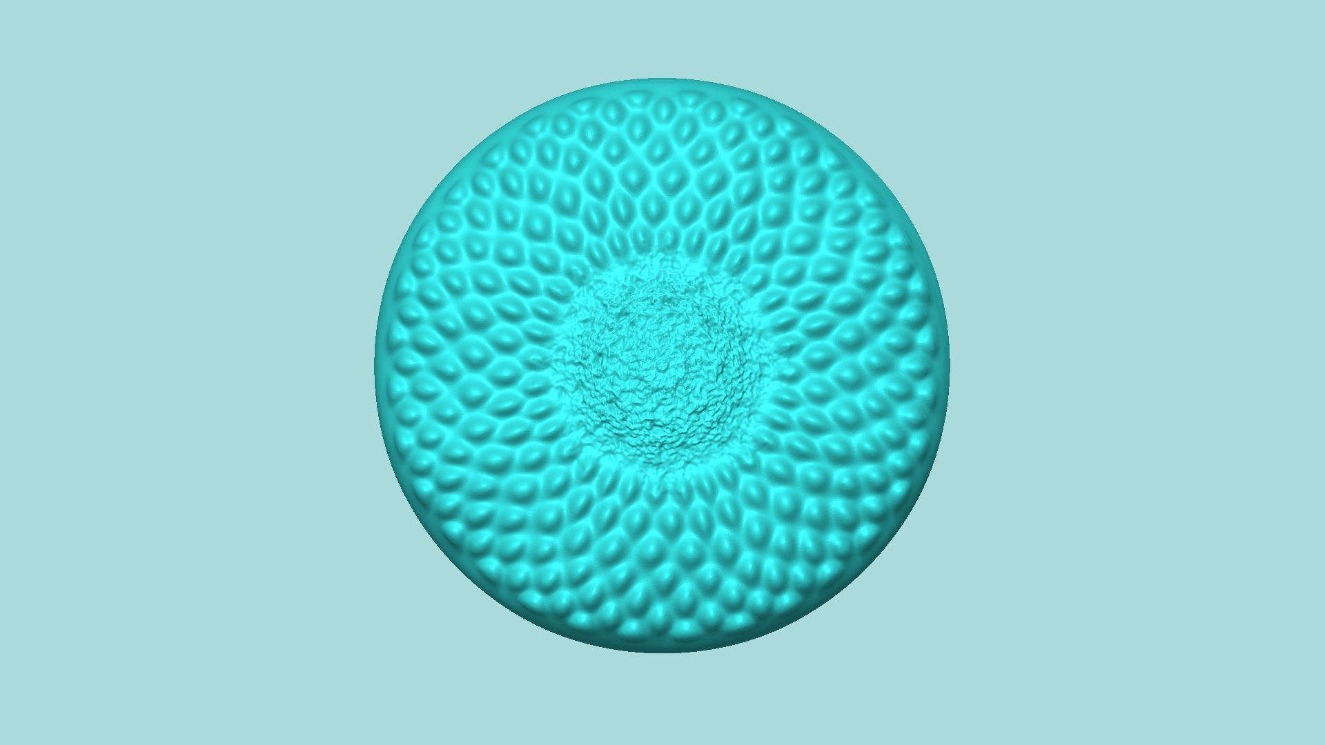 Sunflower Center 01 - Silicone Mold Maker - Template 3D print model_1