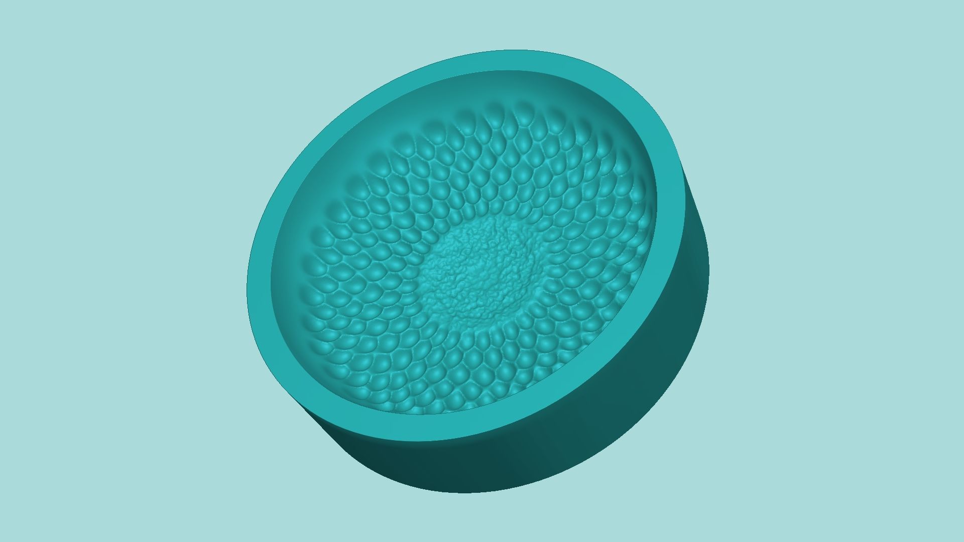 Sunflower Center 01 - Silicone Mold Maker - Template 3D print model_4