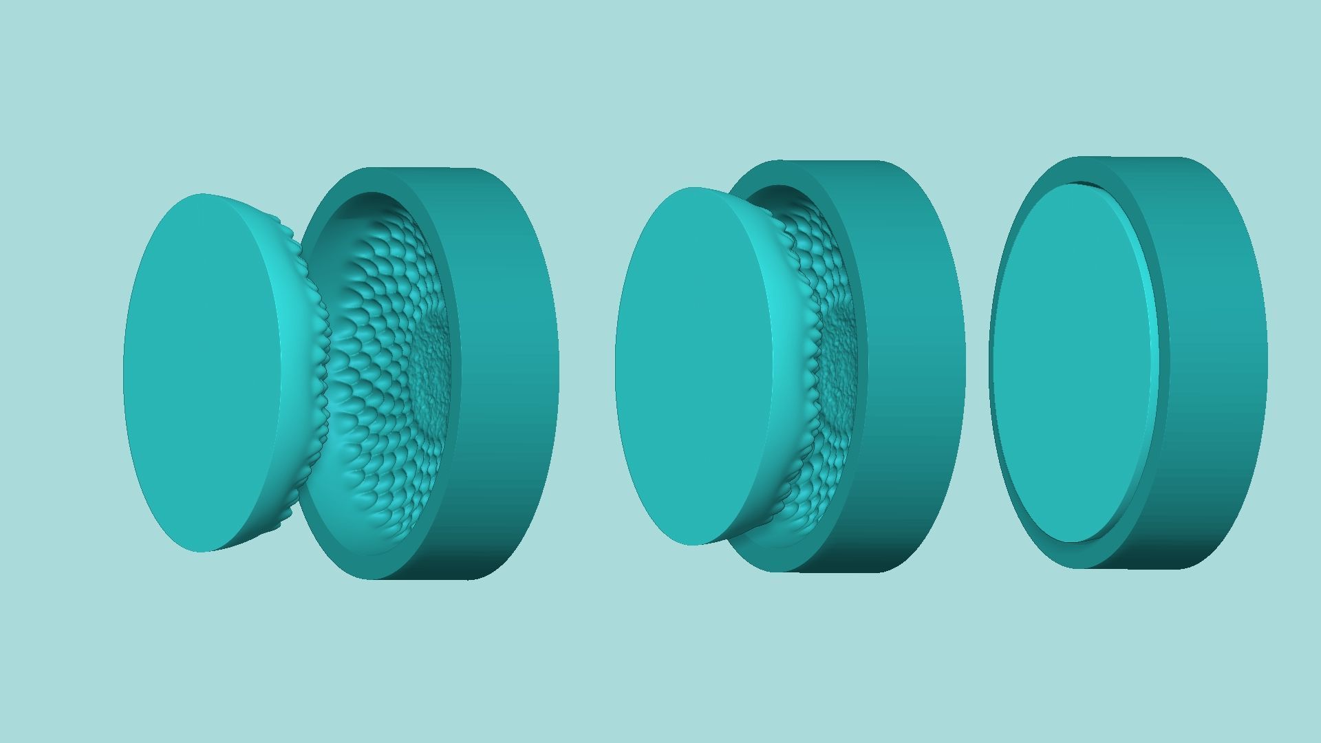 Sunflower Center 01 - Silicone Mold Maker - Template 3D print model_7