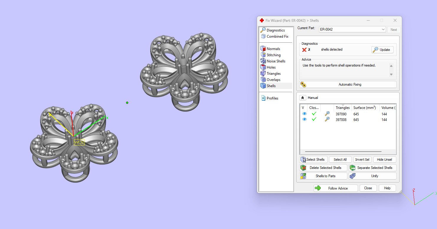 Pear Cluster Diamond Stud For Women 3D print model_17