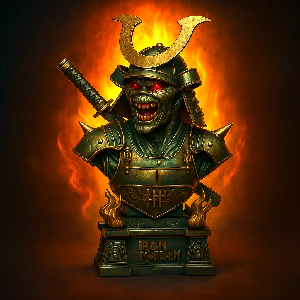 EDDIE BUST SAMURAI IRON MAIDEN 3D print model_0