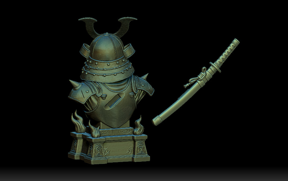 EDDIE BUST SAMURAI IRON MAIDEN 3D print model_3