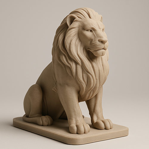 Decorative lion model 3D print model