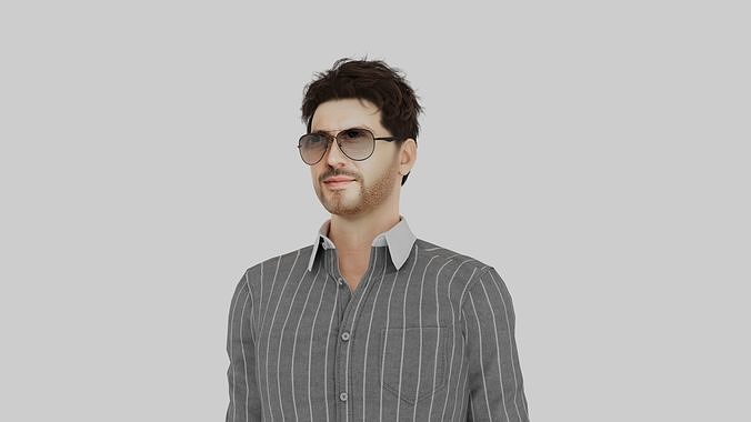 Animation-Rigged 3d Dave Man Character Free 3D model