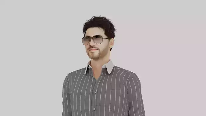 Animation-Rigged 3d Dave Man Character 3D model