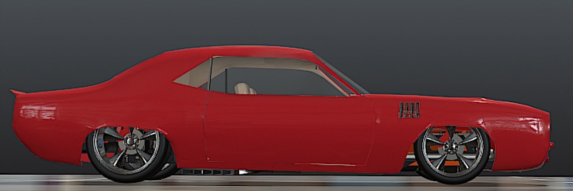 1971 Plymouth HEMI Cuda - High Poly 3D Model 3D model_4