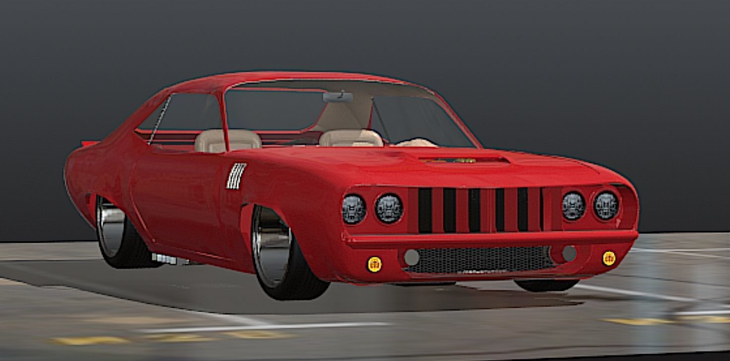1971 Plymouth HEMI Cuda - High Poly 3D Model 3D model_5