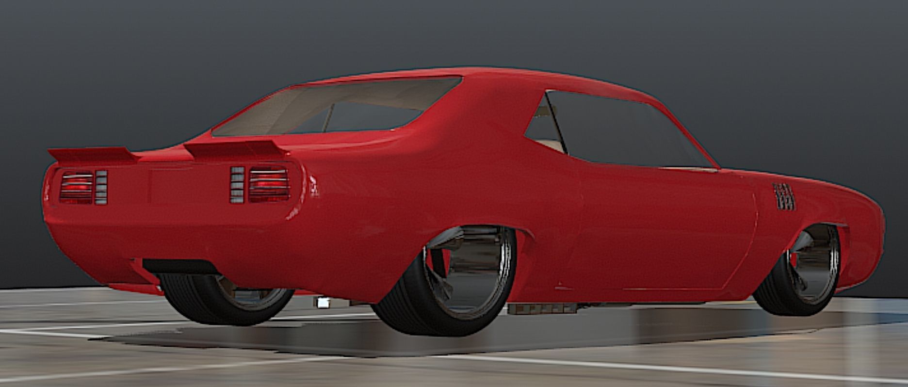 1971 Plymouth HEMI Cuda - High Poly 3D Model 3D model_3