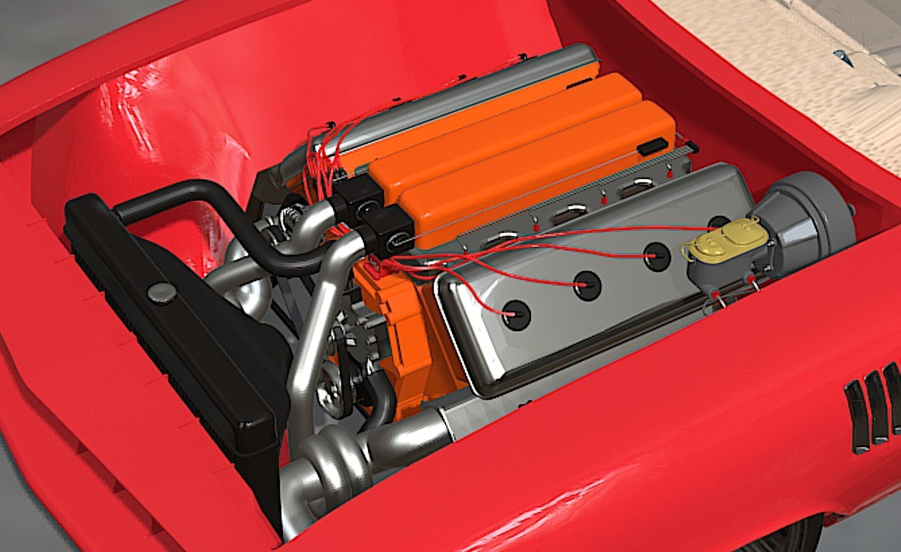 1971 Plymouth HEMI Cuda - High Poly 3D Model 3D model_11