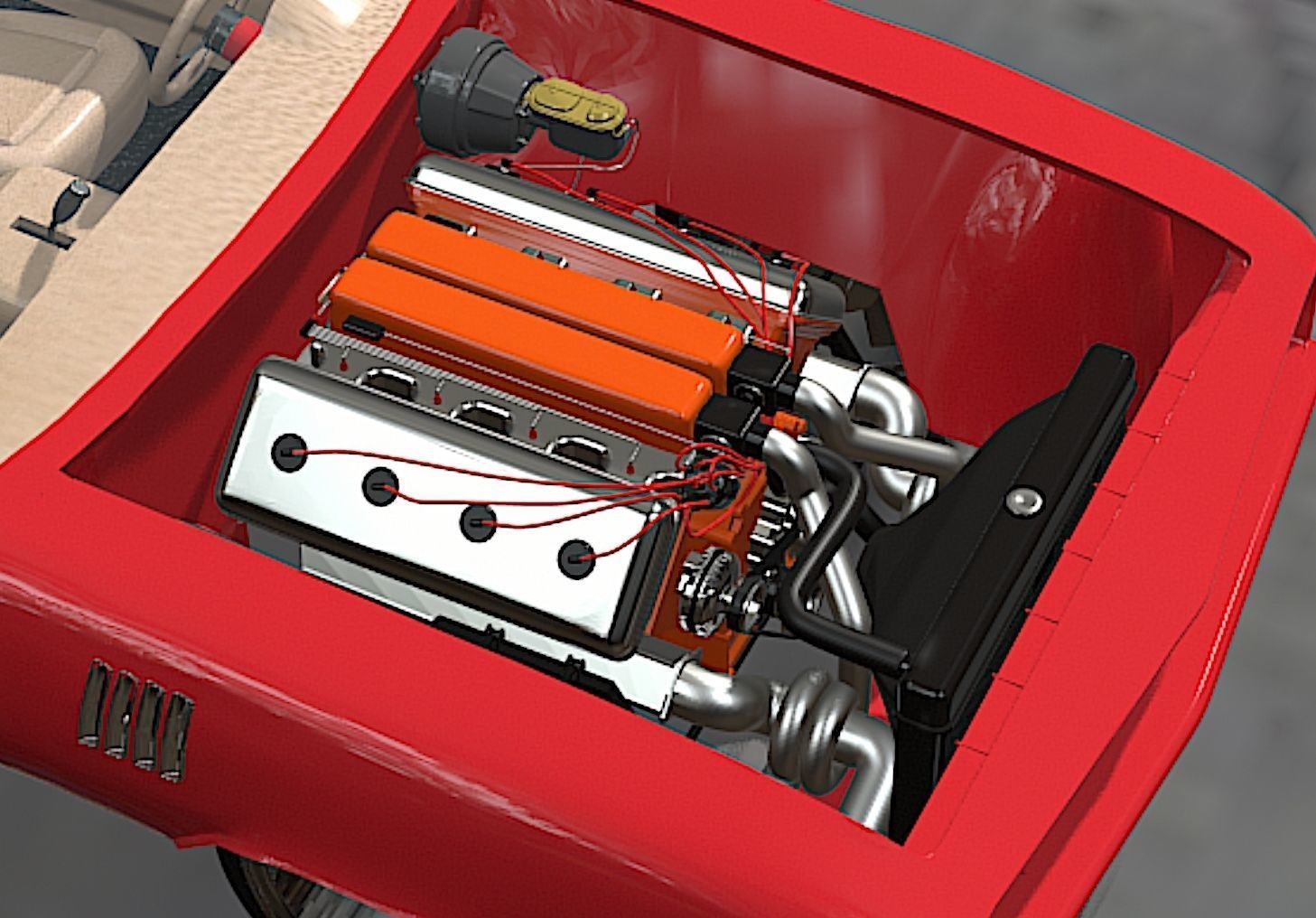 1971 Plymouth HEMI Cuda - High Poly 3D Model 3D model_12