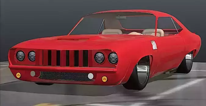 1971 Plymouth HEMI Cuda - High Poly 3D Model 3D model