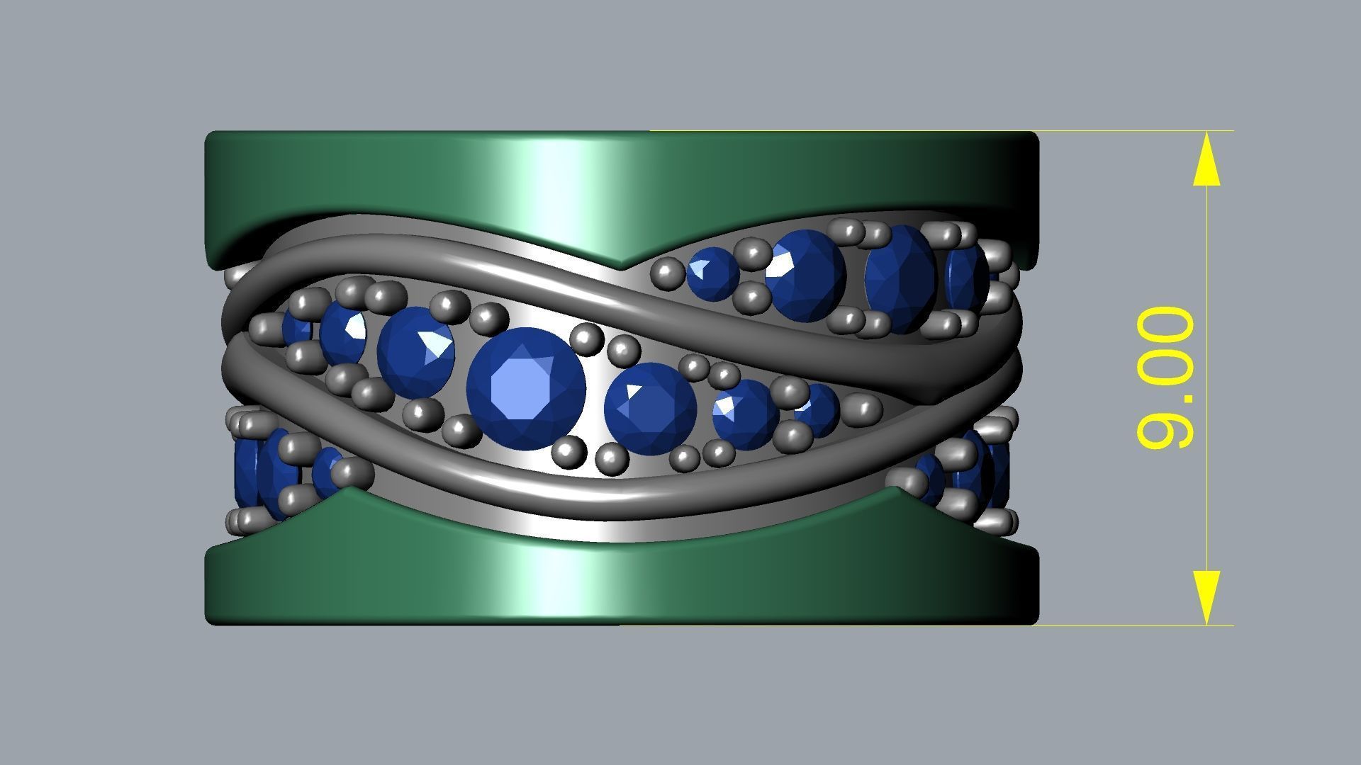 Diamond Ring 3D print model_9