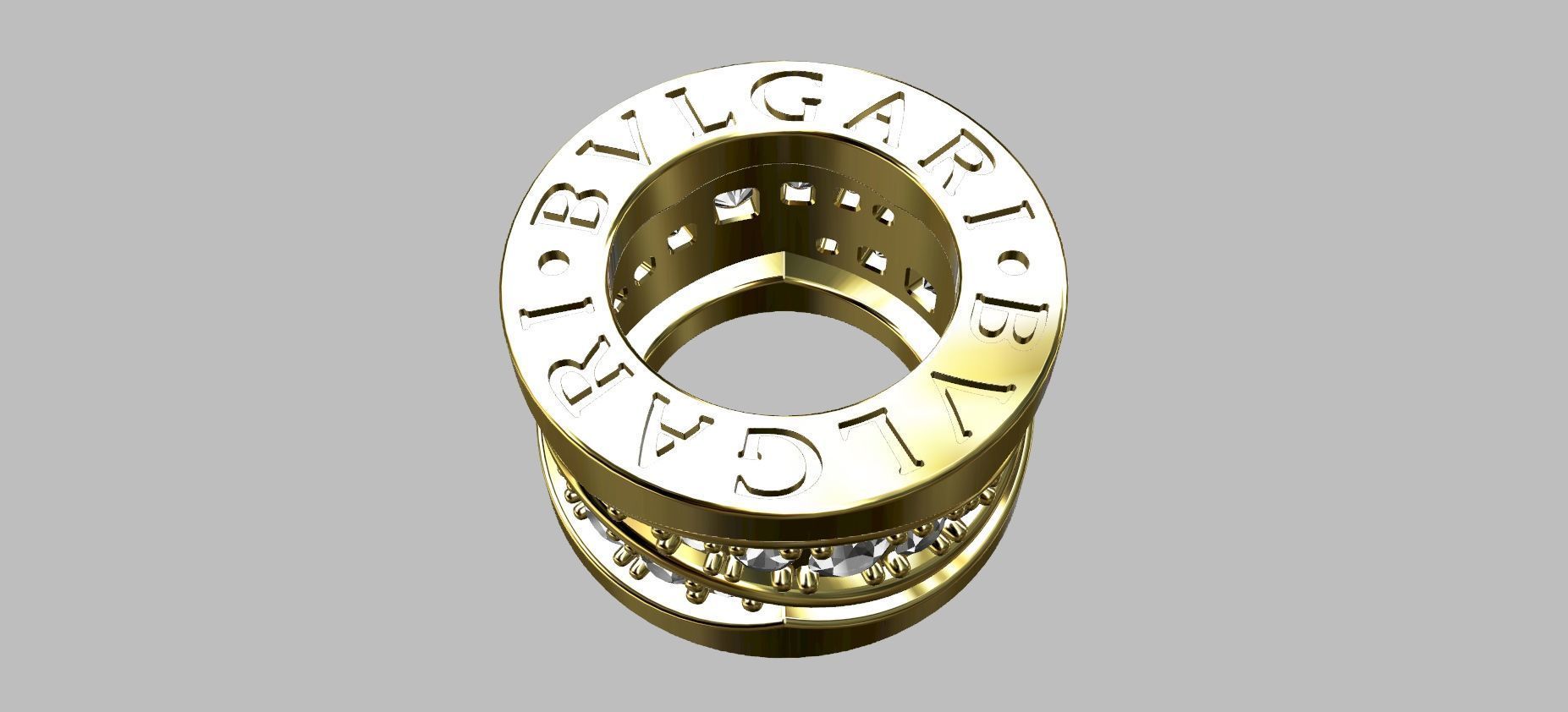 Diamond Ring 3D print model_2