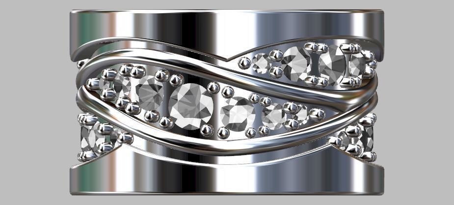 Diamond Ring 3D print model_3