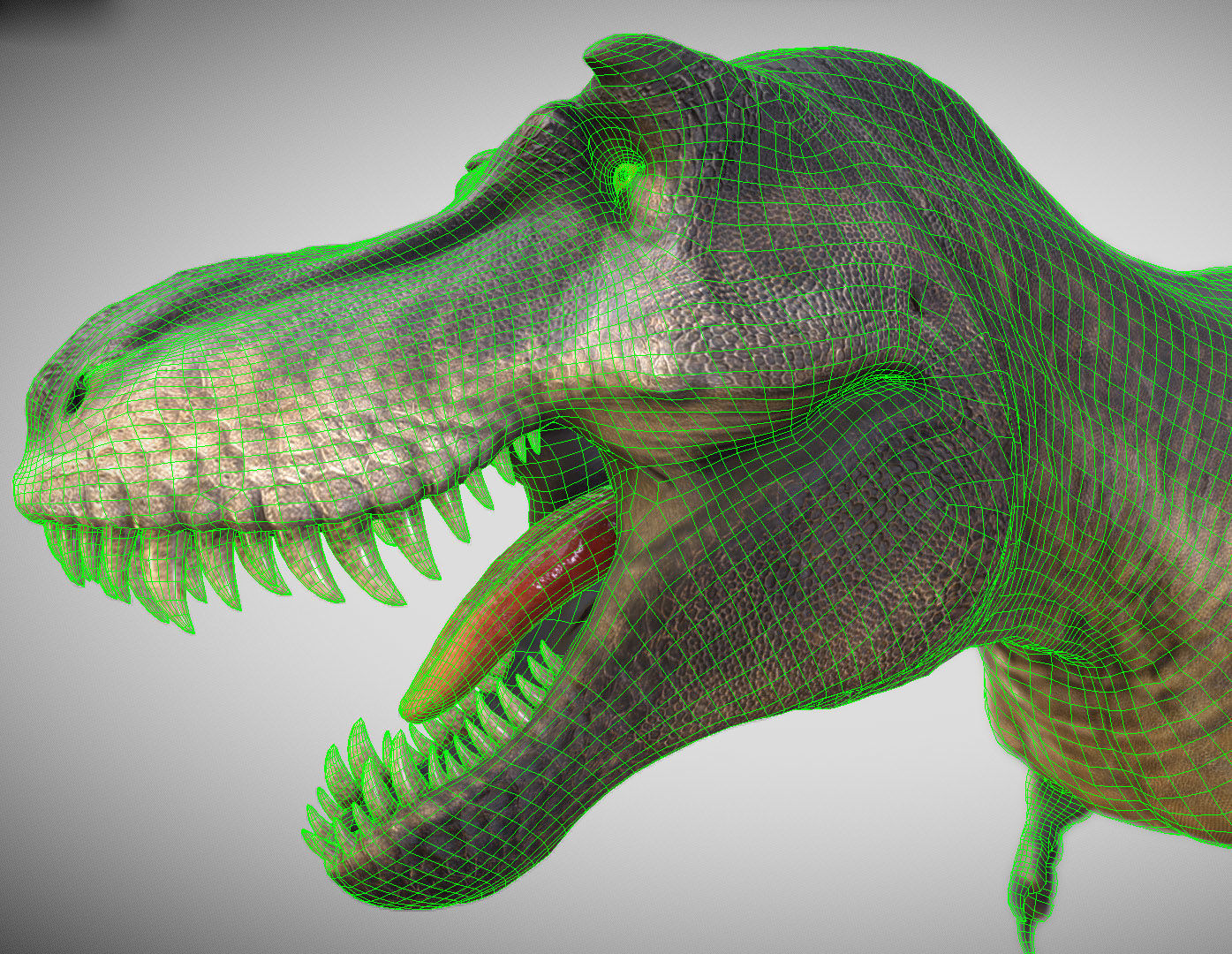 Tyrannosaurus rex Black Beauty Low-poly 3D model_1