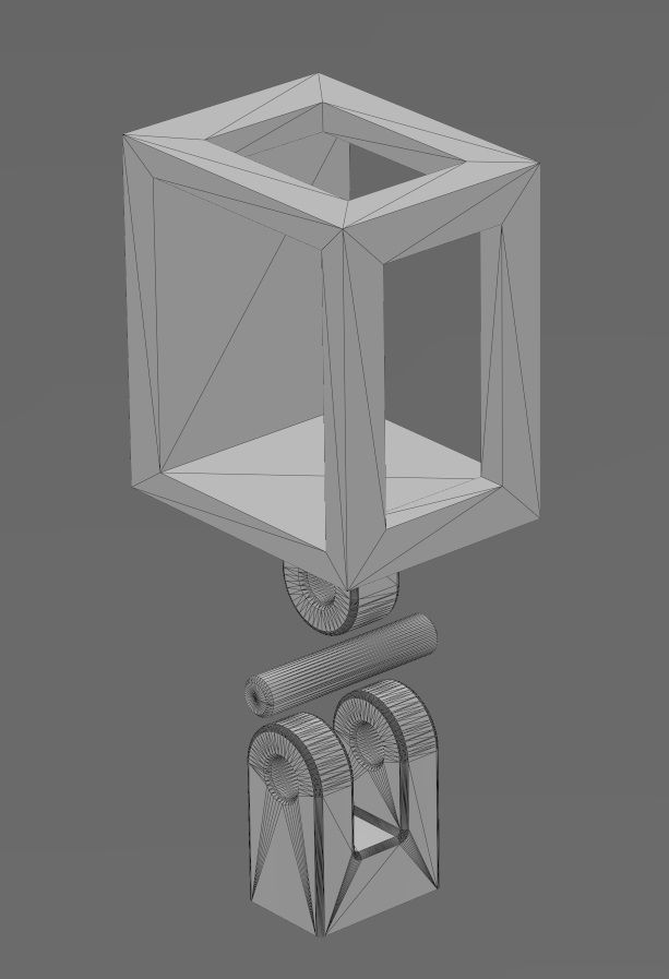 Diamond playing cards symbol 12x10x10mm bail link 3D print model_13