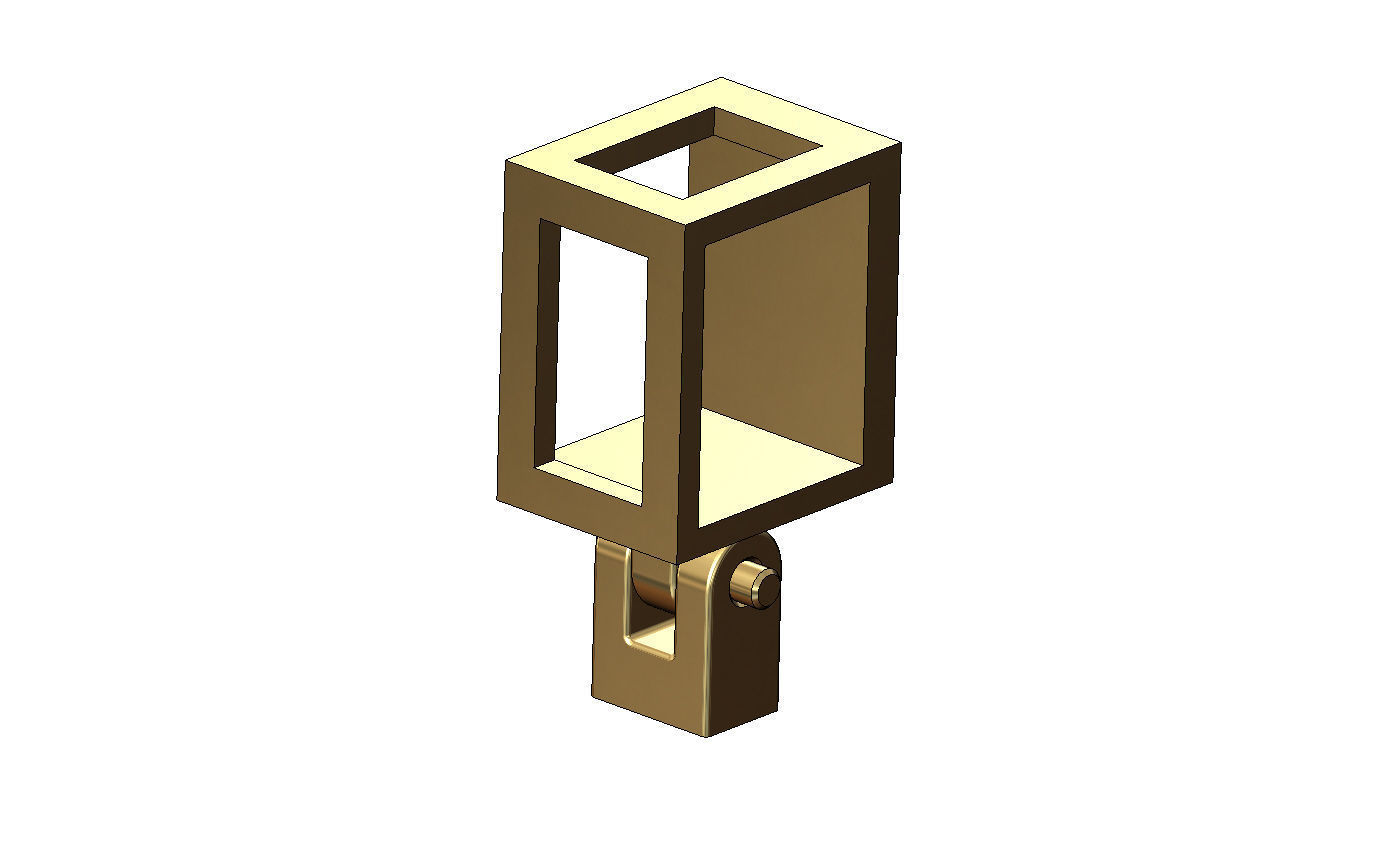 Diamond playing cards symbol 12x10x10mm bail link 3D print model_4