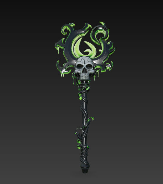 Magical staff pack Low-poly 3D model_19