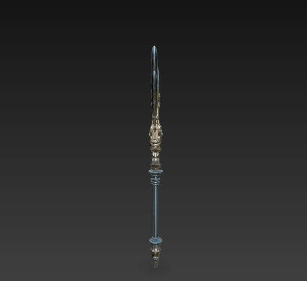 Magical staff pack Low-poly 3D model_10