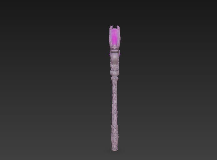 Magical staff pack Low-poly 3D model_22