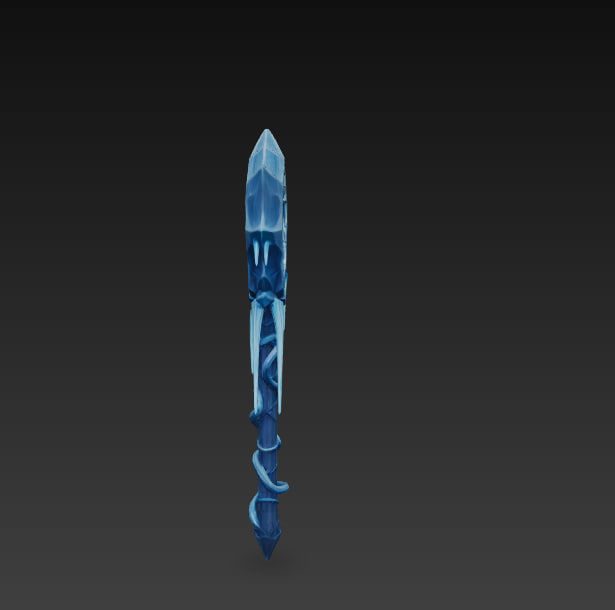 Magical staff pack Low-poly 3D model_13