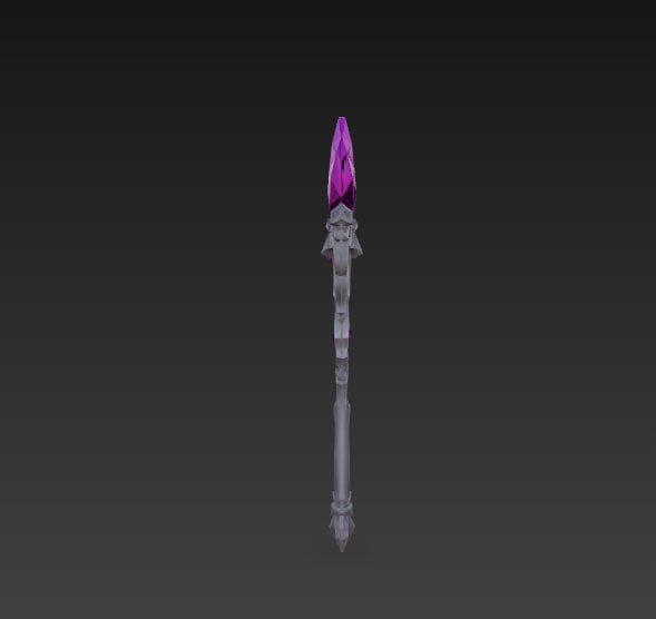 Magical staff pack Low-poly 3D model_30