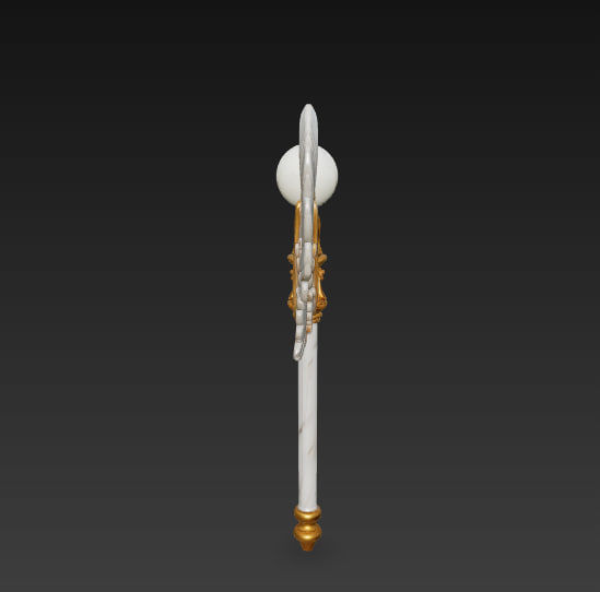Magical staff pack Low-poly 3D model_7