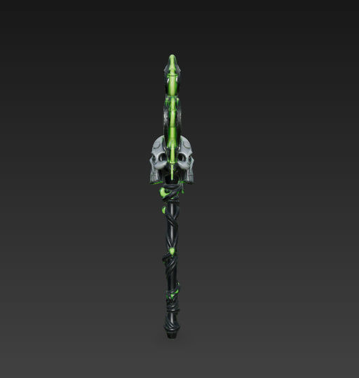Magical staff pack Low-poly 3D model_16