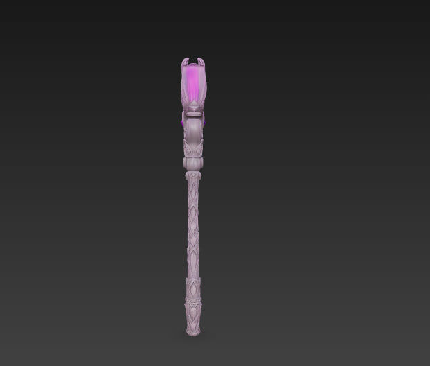 Magical staff pack Low-poly 3D model_23