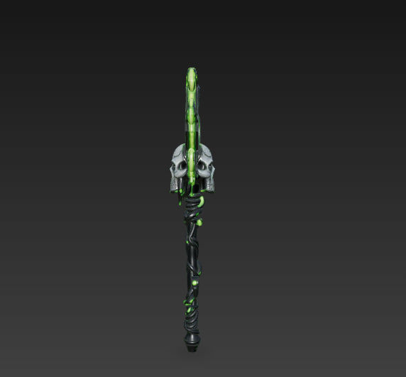 Magical staff pack Low-poly 3D model_18