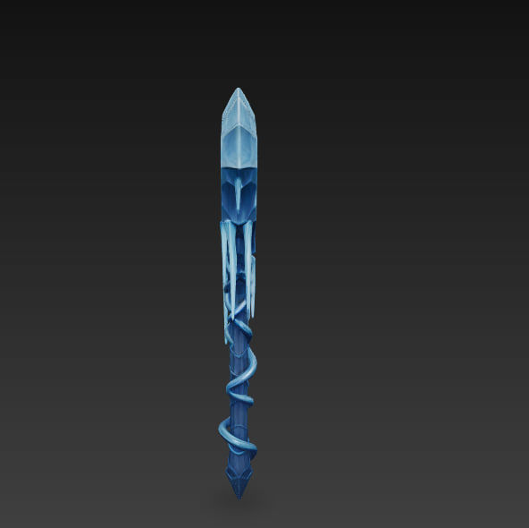 Magical staff pack Low-poly 3D model_12